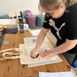 Linocut Tote Bag Workshop, Manchester